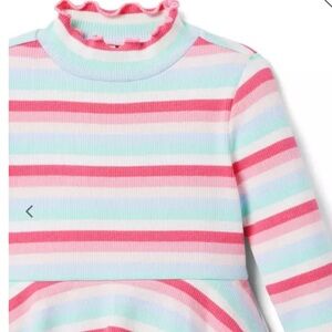 Janie and jack Striped Kids dress with Ruffled Collar